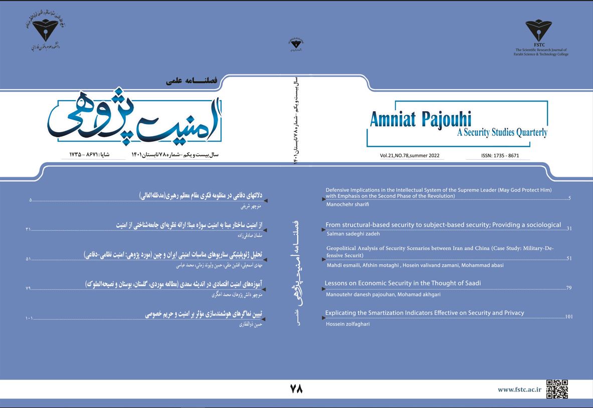 فصلنامه امنیت پژوهی