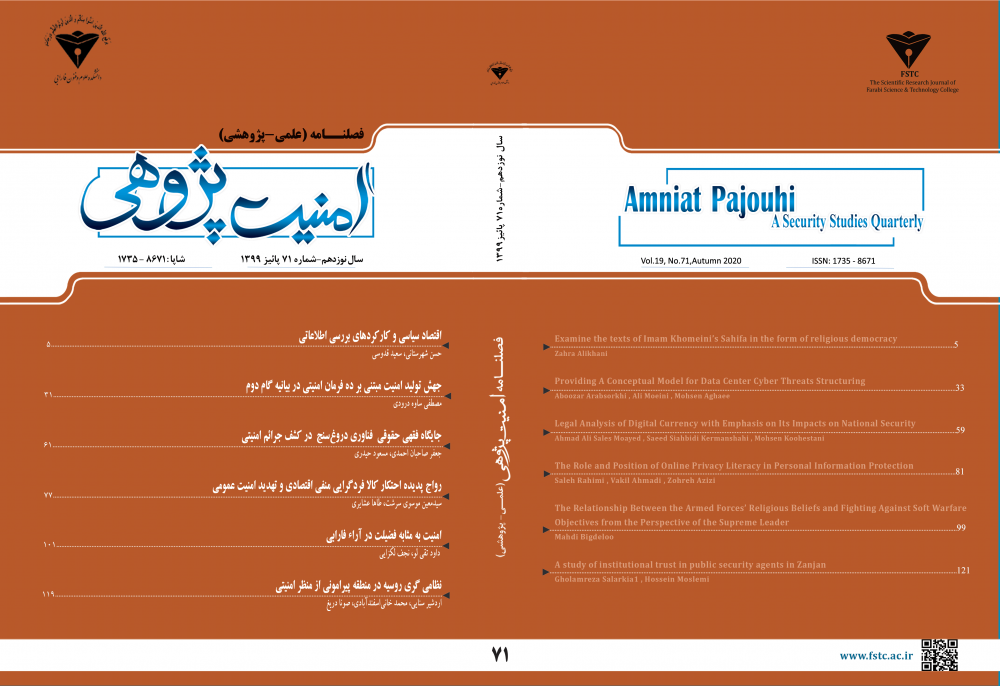 فصلنامه امنیت پژوهی