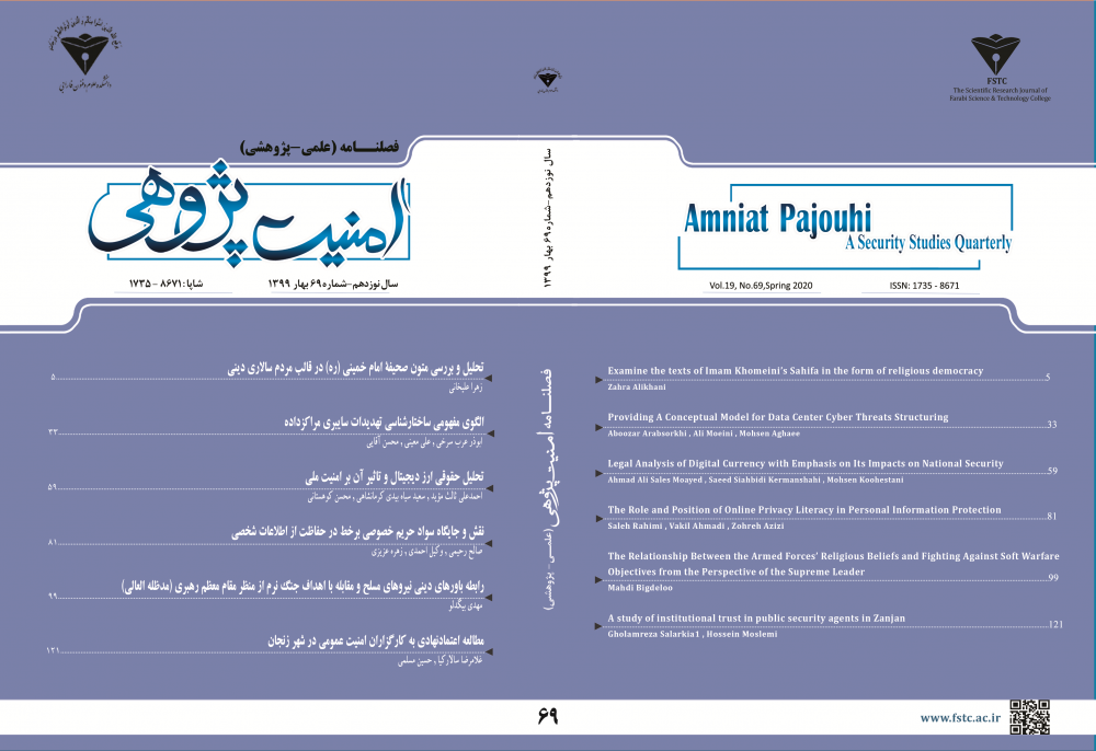 فصلنامه امنیت پژوهی