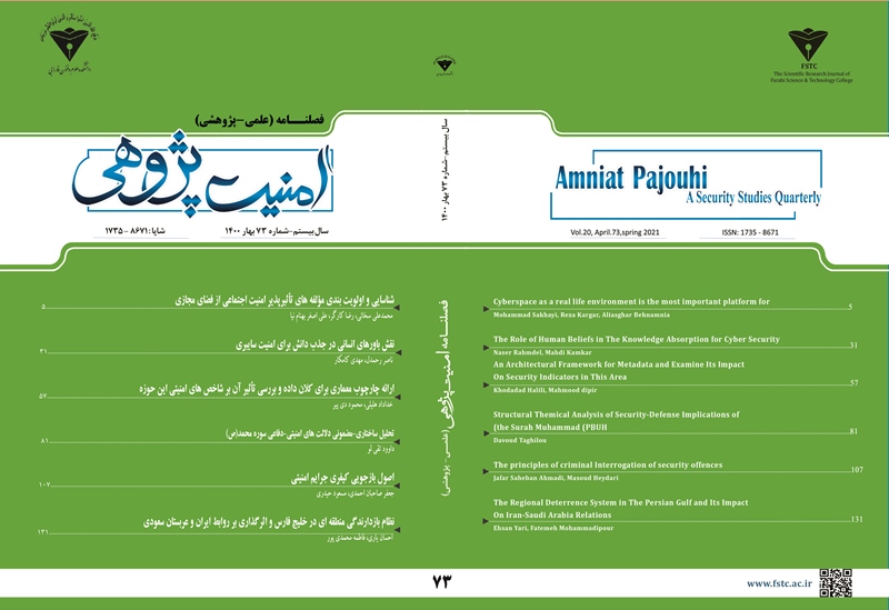 فصلنامه امنیت پژوهی